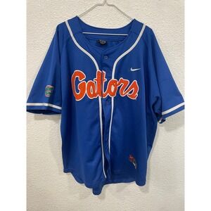 FLORIDA GATORS BASEBALL BUTTON UP JERSEY MENS XL Nike